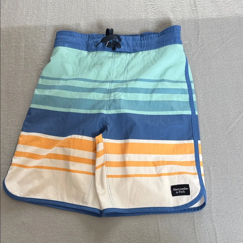 Abercrombie Kids Multicolor Striped Swim Trunks Size 9/10